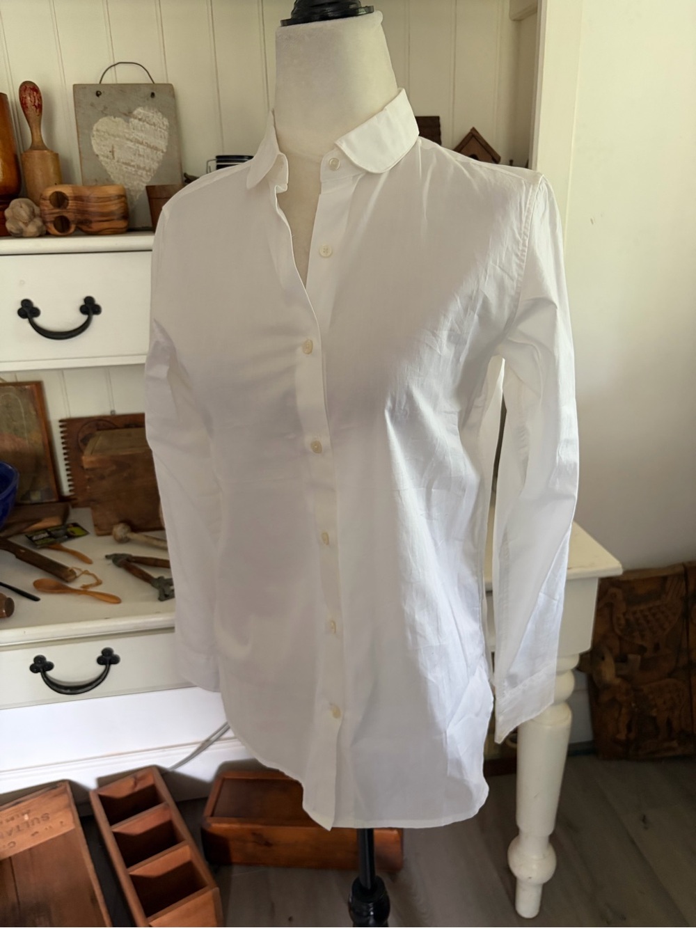 Muji Classic White Women’s Button-Down Shirt